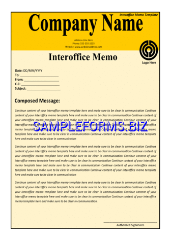Interoffice Memo Template docx pdf free